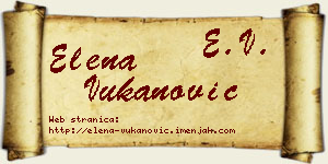 Elena Vukanović vizit kartica